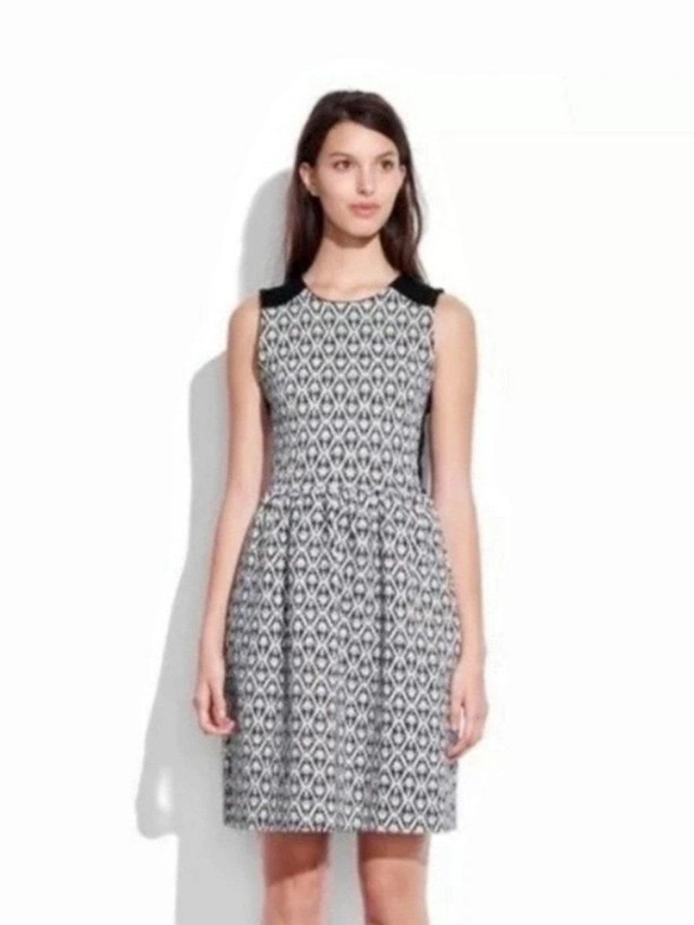 Madewell Geometric Mini Dress in Black & White Size Medium